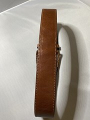 Axcess Leather Belt Made In Italy Brown Wide Woven Buckle Medium 26-30.5 inches