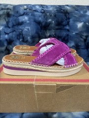 Vince Camuto Leather Crossband Slide Sandals … Virtual Pink… Size 9