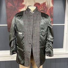 Vintage Nordstrom Camel Hair Blazer Mens 40R Classic Fit Beige/Black/Red Plaid