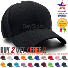 Solid Plain Baseball Cap Trucker Camo Blank Hat Ball Men Women Adjustable VC