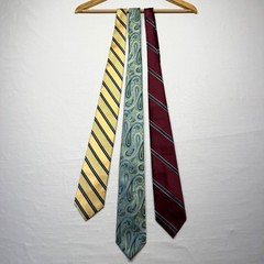 Designer Silk Tie Lot Dior Monsieur Joseph Michael Tommy Hilfiger Italy 3pc