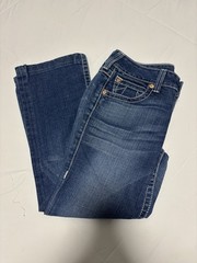 Cropped True Religion Becky Denim Bootcut Jeans Size 30 Stretch Essential Y2K