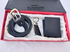 Men’s Genuine Leather Wallet and Keyring Gift Set Luxury Gift Box Birthday Prese