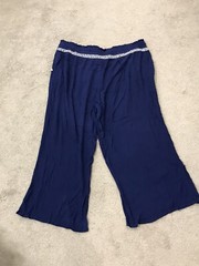New Directions Palazzo Pants Womens 3XL Blue Pull on Drawstring BOHO Y2K Casual