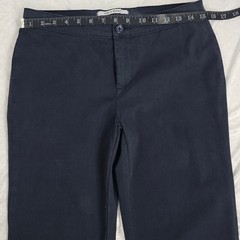 Lila Ryan Jase Navy Straight Leg Brushed Sateen Pedal Pushers Women’s Size 6