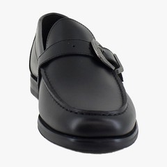 Steve Madden Alcona Mens Loafers & Slip-Ons Black Leather