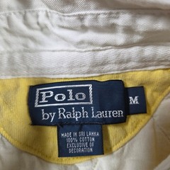 Polo Ralph Lauren Mens Rugby Shirt Yellow Navy Blue Golf Club Bleecker Cup M