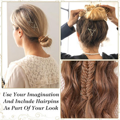 Mini Bobby Pins, 50PCS 1.37 Inch Small Wavy Hair Pins Metal Hair Clip Hairpins f