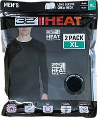 32 Degrees Heat Men’s 2-Pack Baselayer Thermal Long Sleeve Crew Neck Top-Variety