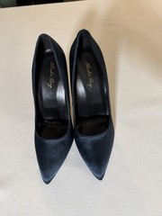 Elisabet Tang High Heels, Women Pumps Pointed Toe Stilettos 4.7 inch Sz 7 Blue