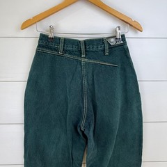 VTG 90s Radiation High Waisted Button Fly Jeans BAREBACK WESTERN JADE WOMEN 26