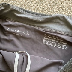 Outdoor Voices Ready Set Shorts Lined Pockets Green Grey Pattern Size Small EUC