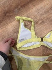 Yellow Solid Bikini Wide Strap 2 Piece Set Women’s Regular Size L Hand Wash Only