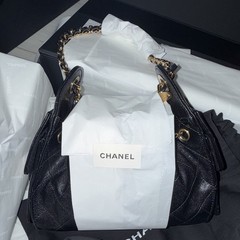 Chanel Mini 25 Hobo Bag Black Caviar Antique Gold Hardware