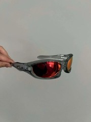 Oakley 00s Monster Dog Tech Vintage Polarized Sunglasses Clear Gray Transparent