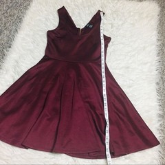 RUE 21 Skater Dress Sleeveless Burgundy Size Small