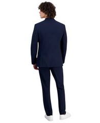 Dkny Mens Modern fit 2 Piece Suit 48 R / 42 Waist Navy Blue Solid