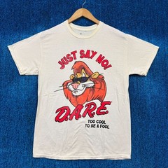D.A.R.E. Just Say No Beige T-Shirt Size Medium