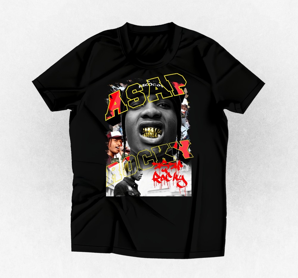 Rapper ASAP Rocky graphic t-shirt black or any color and size you choose