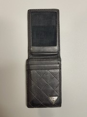 Guess Men’s Front Pocket Wallet Magnetic Money Clip RFID Block Black