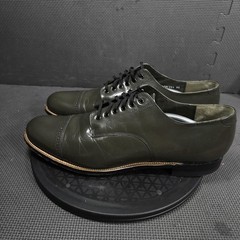 Stacy Adams Shoes Mens Size 11.5D Green Leather Cap Toe Oxford Dress Round Toe
