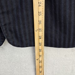 House Hause of Howe Striped Hoodie Blazer Jacket Mens Size 46 Blue Black