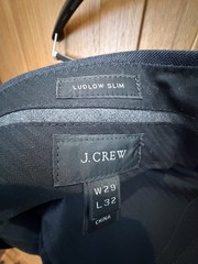 J.CREW Men’s Navy Blue Tollegno 3 Piece Navy Blue Suit – 34S