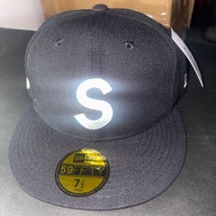 New Era 59Fifty Supreme S Logo SFitted Hat Size 71/2 black