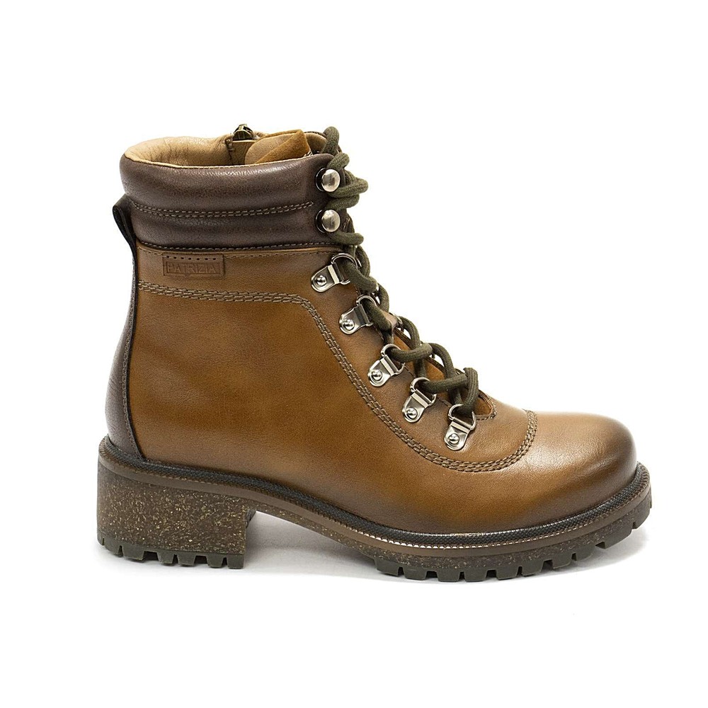 Women’s Patrizia Expedition Lace Up Casual Brown Faux Leather Boots NEW