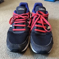 Adidas Chaos EF1047 Mens 9 Cloudfoam Running Shoes Legend Ink Shock Red