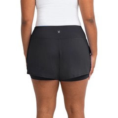 Spyder Women’s Running Short Side Pockets Side Slits on Outer Short
