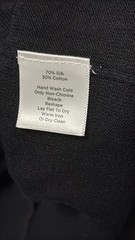 Talbots Women’s Petite Small Black Round Neck Cardigan Ruffle Trim Silk Blend