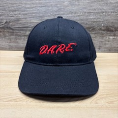D.A.R.E. Hat Cap Strap Back Black Drug Abuse Resistance Education Promo Police