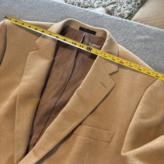 Chaps 100% Camel Hair Beige Blazer Men’s 46R RN-69456 Very Good Cond.