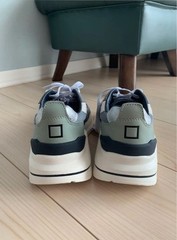 D.A.T.E. FUGA Sneakers Gray 22.5cm Layered Design Women’s Shoes