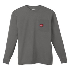 Milwaukee Men’s X-Large Gray GRIDIRON Cotton/Polyester Long-Sleeve T-Shirt