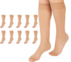 L’Eggs Everyday Women’S Knee High Stockings, Reinforced Toe, 100% Nylon, One Siz