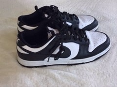 Nike Dunk Low Black/White Panda US 9 Leather Lace-Up Sneakers DD1391-100
