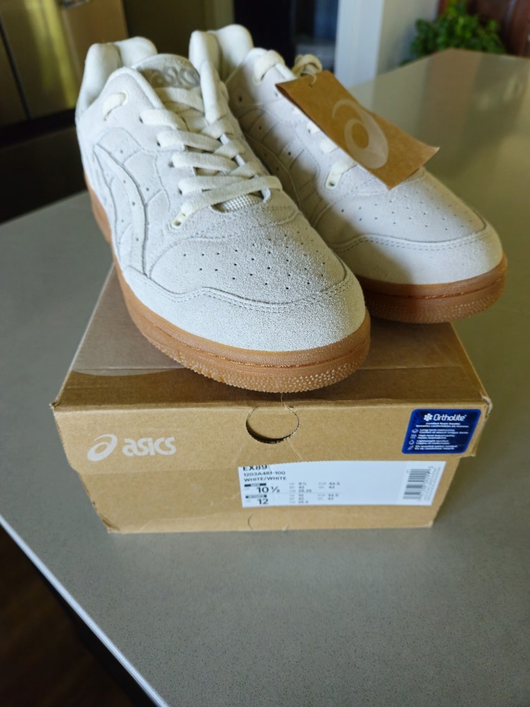 Asics EX89 Mens Size 10.5 White Suede Gum Sole 1203A481-100 Gum Pack – White