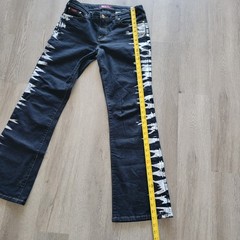 BABY PHAT VTG Y2K Hip Hop Streetwear Wide Leg Flare Jeans Grayish Black Size 11