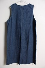 Vintage ERIKA and Co Womens Denim Shift Boho Dress – Blue – Size Medium M (D41)