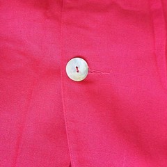VTG Fundamental Things Petite One Button Jacket Blazer Size 14 Long Sleeves Red