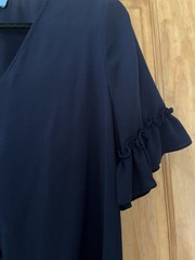 CeCe Bell Sleeve Navy Blouse XL