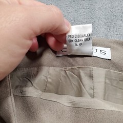 Chaus Lined Pencil Knee Length Skirt Light Brown 28″ Waist Back Zipper Wm Sz 6