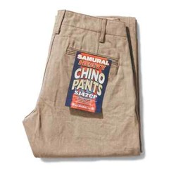 SAMURAI JEANS SJ42CP Heavy Chino Trousers One-Washed Size 32-40in Made in Japan