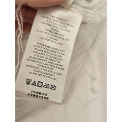 We The Free Free People Cotton Gauze Button Down Shirt Ivory M Boho *stained*