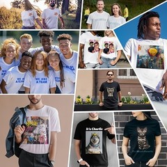 Personalized T-Shirt Custom Photo Text Logo Gift Unisex Cotton S-3XL Fast Ship