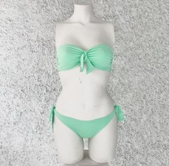 LIGHT GREEN APPLE MINT BIKINI SOCKS BRAZILIAN BAND BASIC SOLID COLOR