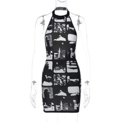 Women’s Sexy Halter Short Bodycon Mini Dress Sleeveless Backless Party Clubwear