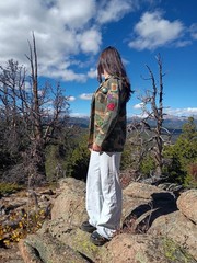 Unique design vintage camo jacket women medium